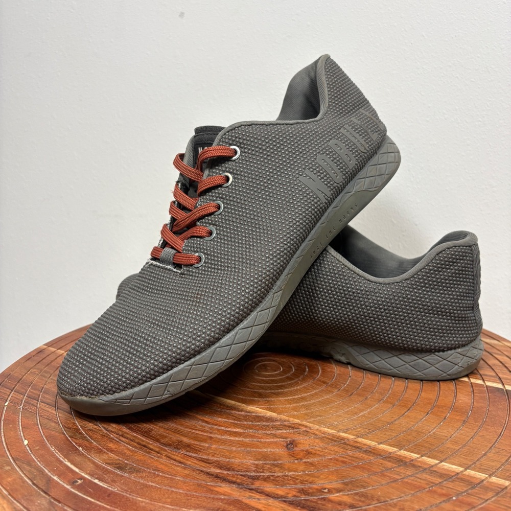 NOBULL SuperFabric Trainer Grey Rust Orange Men's 11 Training Shoes Low Top